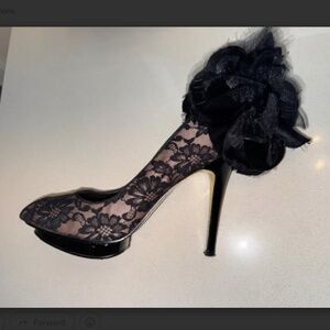 black lace heels elegant wicked sexy wedding evening